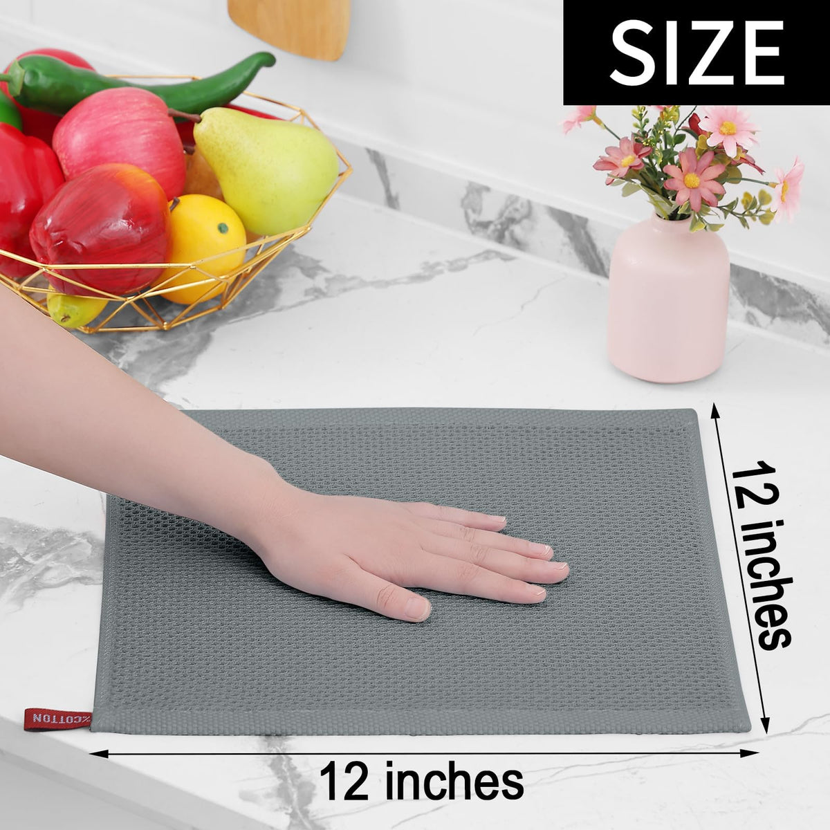 Homaxy six-pack kitchen dishcloths simplifying chores and coordinating with decor