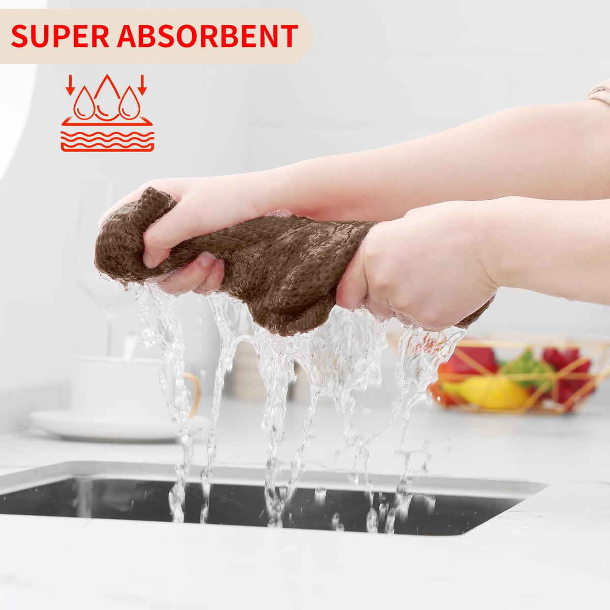 Homaxy soft, absorbent towels ideal for drying dishes and wiping spills