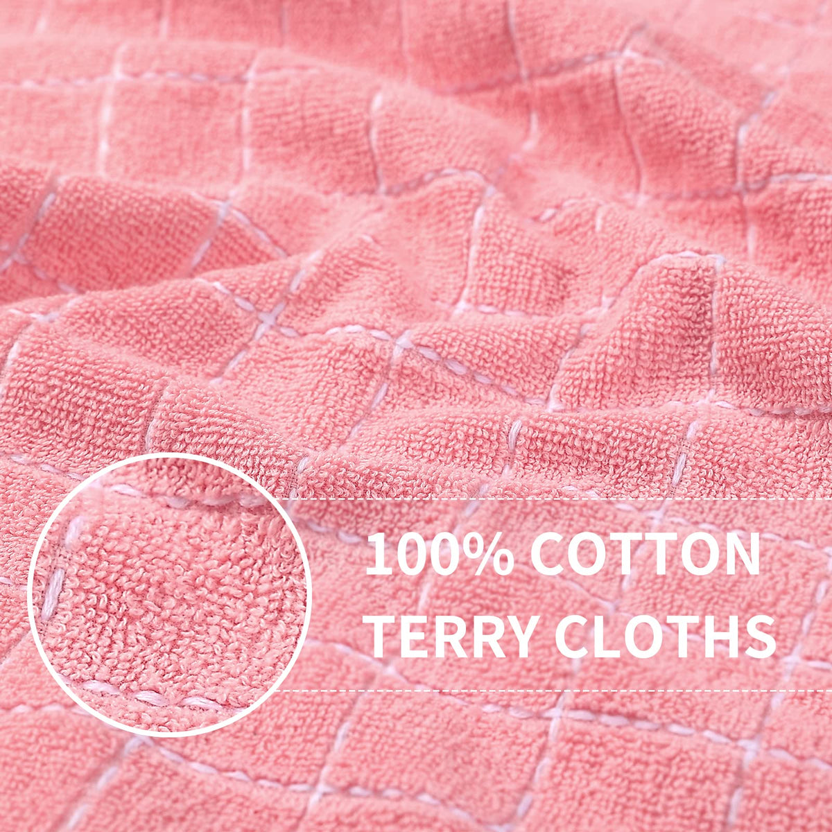 Homaxy soft absorbent terry kitchen towel close-up highlighting plush texture for quick drying