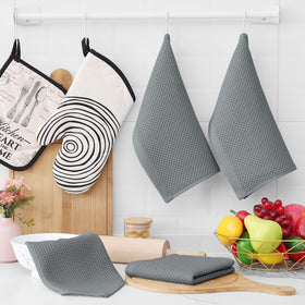 Homaxy soft cotton dishcloths soften with each wash for gentler cookware handling