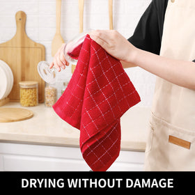 Homaxy towels drying stovetop after cooking with minimal lint