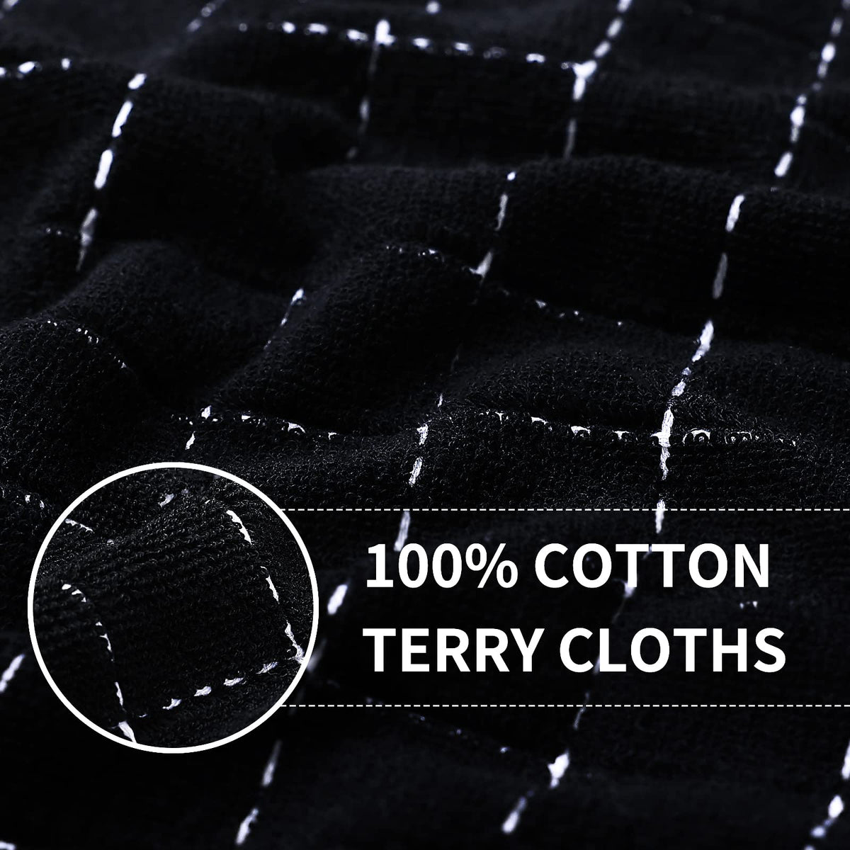 Homaxy Terry weave close up showing high absorbency for spills