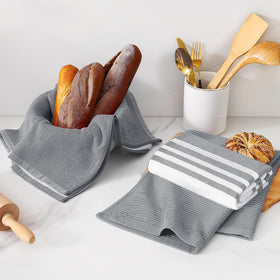 Homaxy towel with a hanging loop for convenient drying and storage.