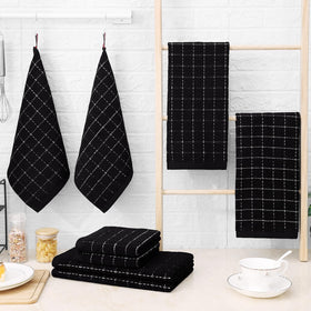 Homaxy checkered towels prevent streaks on pots and surfaces