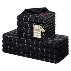Homaxy checkered 12x12 dishcloths absorbent for quick spills