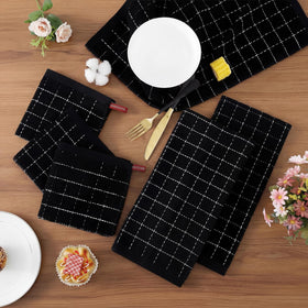 Homaxy checkered 13x28 towels for drying larger dishes