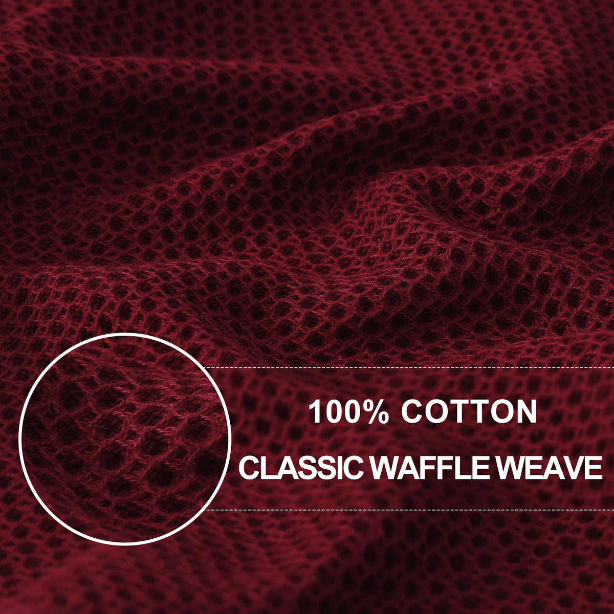 Homaxy waffle weave close-up reveals honeycomb texture and durable construction.