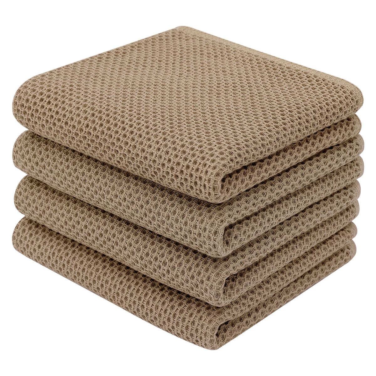 Homaxy waffle dish towels closeup shows absorbent cotton for quick drying
