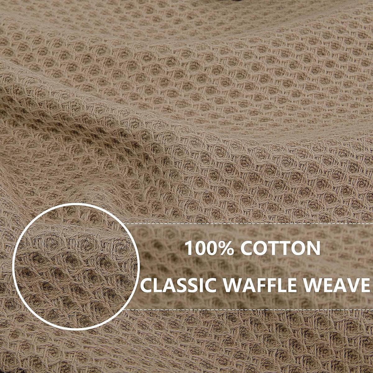 Homaxy waffle dish towels folded on counter show soft drying