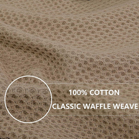 Homaxy waffle dish towels folded on counter show soft drying
