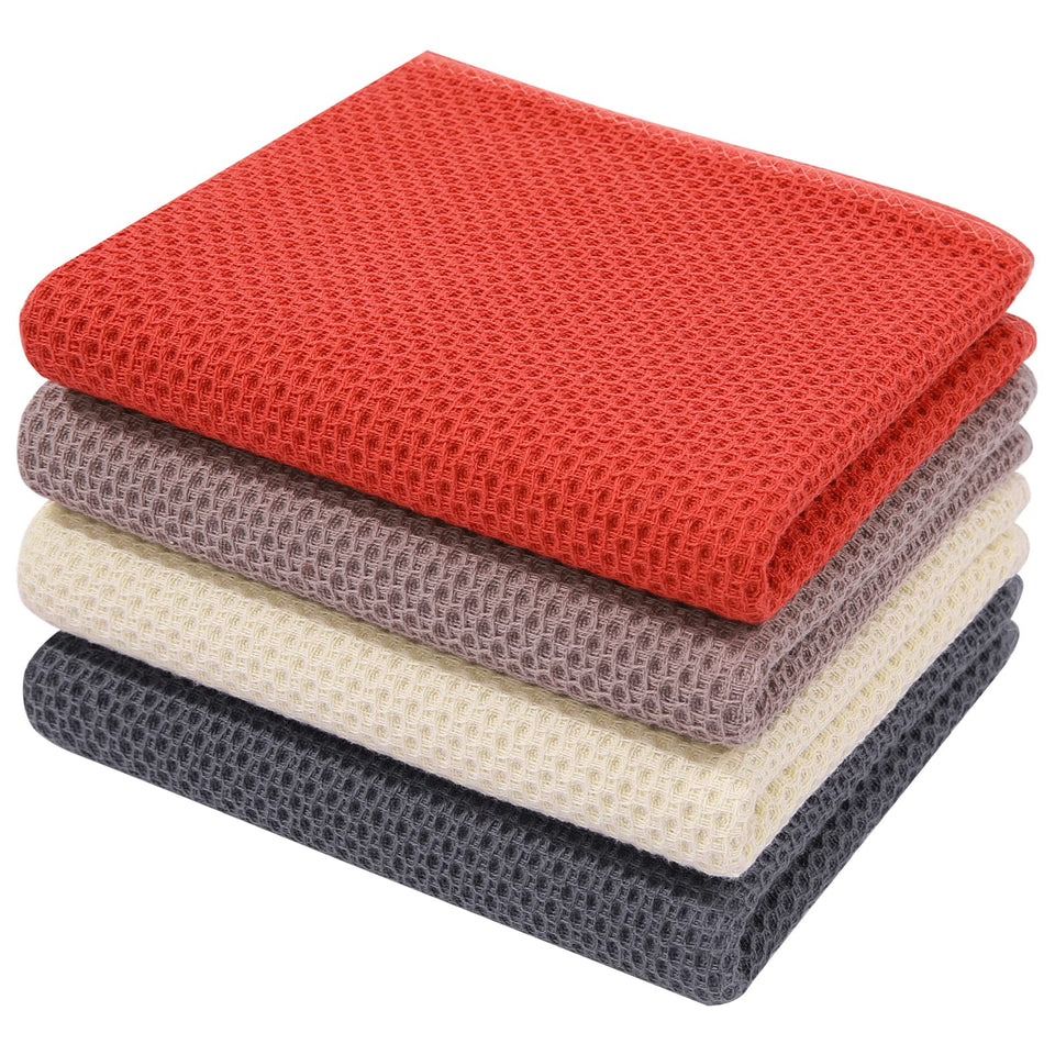 Homaxy waffle dish towels with soft texture ideal for delicate cookware and drying