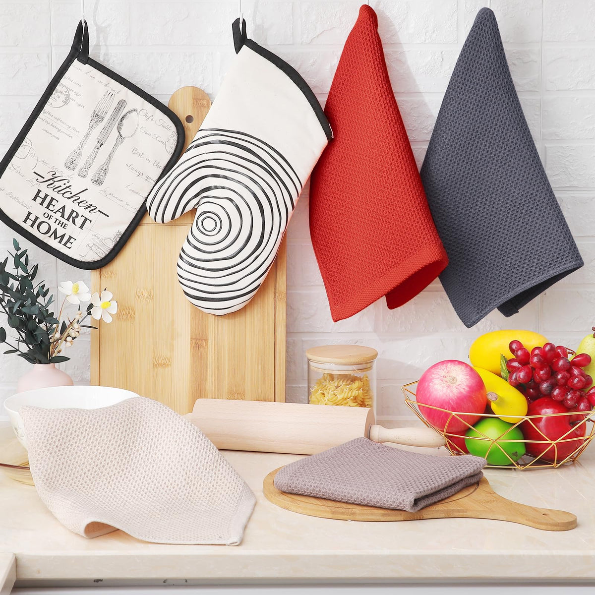 Homaxy waffle dishcloth easy care for daily washing and drying