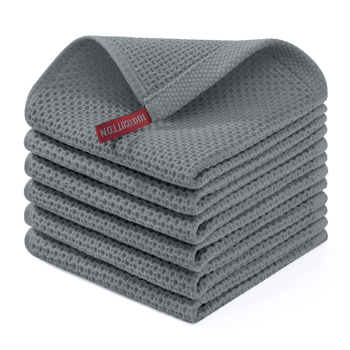 Homaxy waffle dishcloths with soft, absorbent fibers for quick kitchen drying