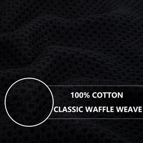 Homaxy waffle-weave close-up showing durable soft texture after washing