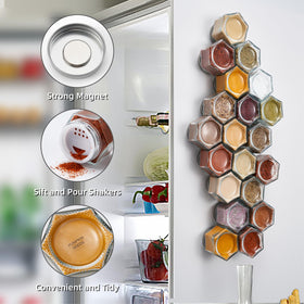 Homazing airtight magnetic lid keeps spices fresh and dry.