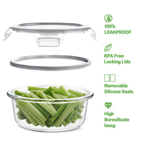 HOMBERKING 24pc rectangle 1040ml container, great for bulk prep and family meals.