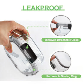 HOMBERKING 800ml square glass container for bigger portions