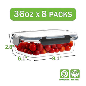HOMBERKING glass container shown for oven and microwave use, without lids.