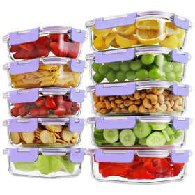 HOMBERKING locking lid close-up showing secure seal for meal prep storage