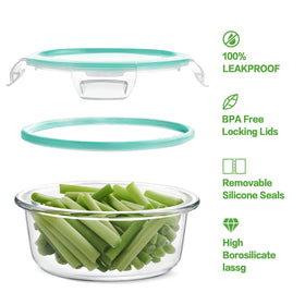 HOMBERKING rectangular 1040ml glass container great for family meals.