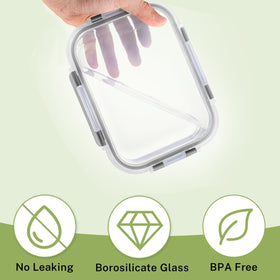 HOMBERKING square 150ml container compact for snacks and on-the-go meals