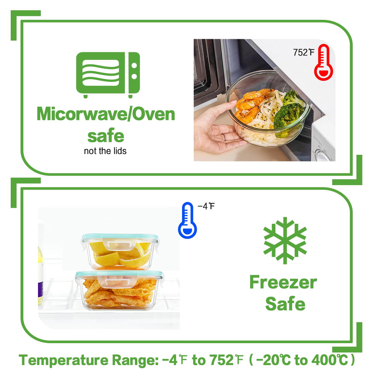 HOMBERKING square 310ml glass container perfect for snacks.