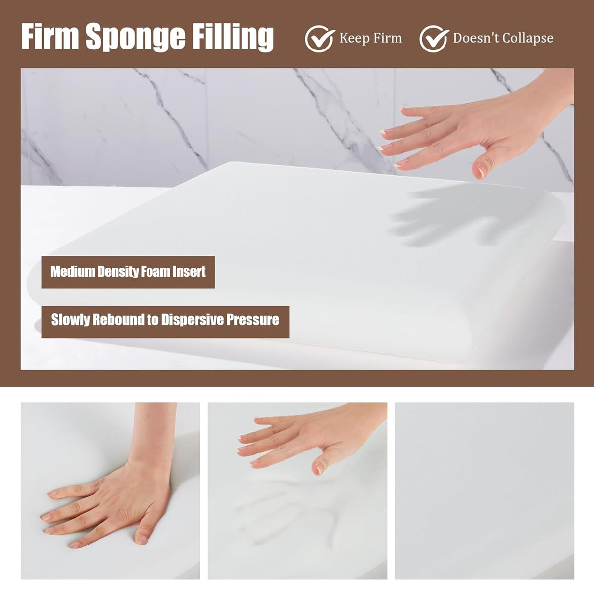 HOMBYS 3-inch foam contours to hips for balanced support