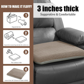 HOMBYS brown cushion reduces thigh pressure with curved edges