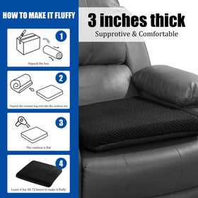 HOMBYS non-slip backing keeps cushion in place on chairs.