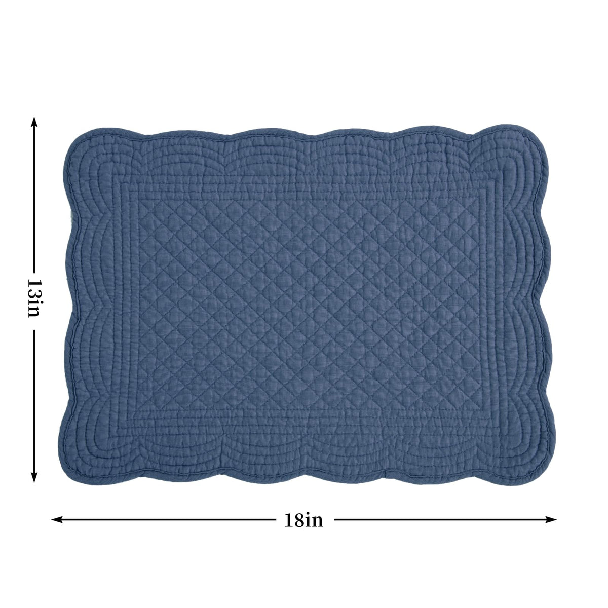 HOMBYS quilted placemats feature decorative stitching pattern for versatile styling.