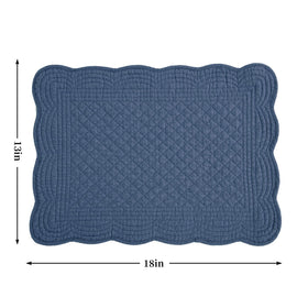HOMBYS quilted placemats feature decorative stitching pattern for versatile styling.