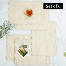 HOMBYS placemats rollable for space-saving storage after meals.