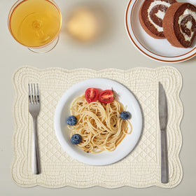 HOMBYS quilted placemats machine washable for easy care.