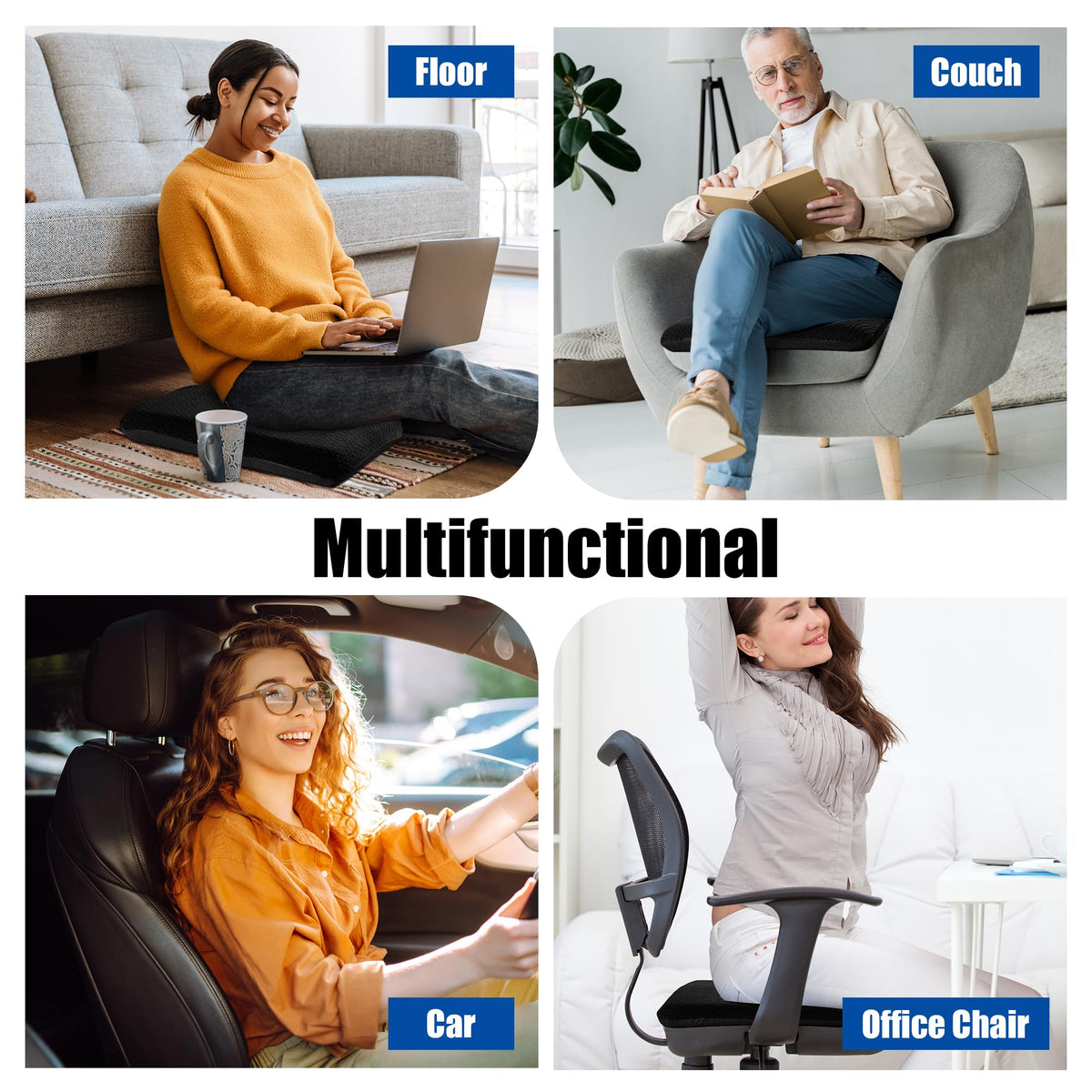 HOMBYS cushions come in large, medium, small sizes for versatile fit.
