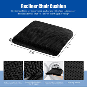 HOMBYS 3-inch foam cushion adapts to hips for comfort.