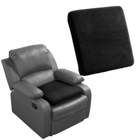 HOMBYS tufted furry recliner cushion offers plush comfort and height.