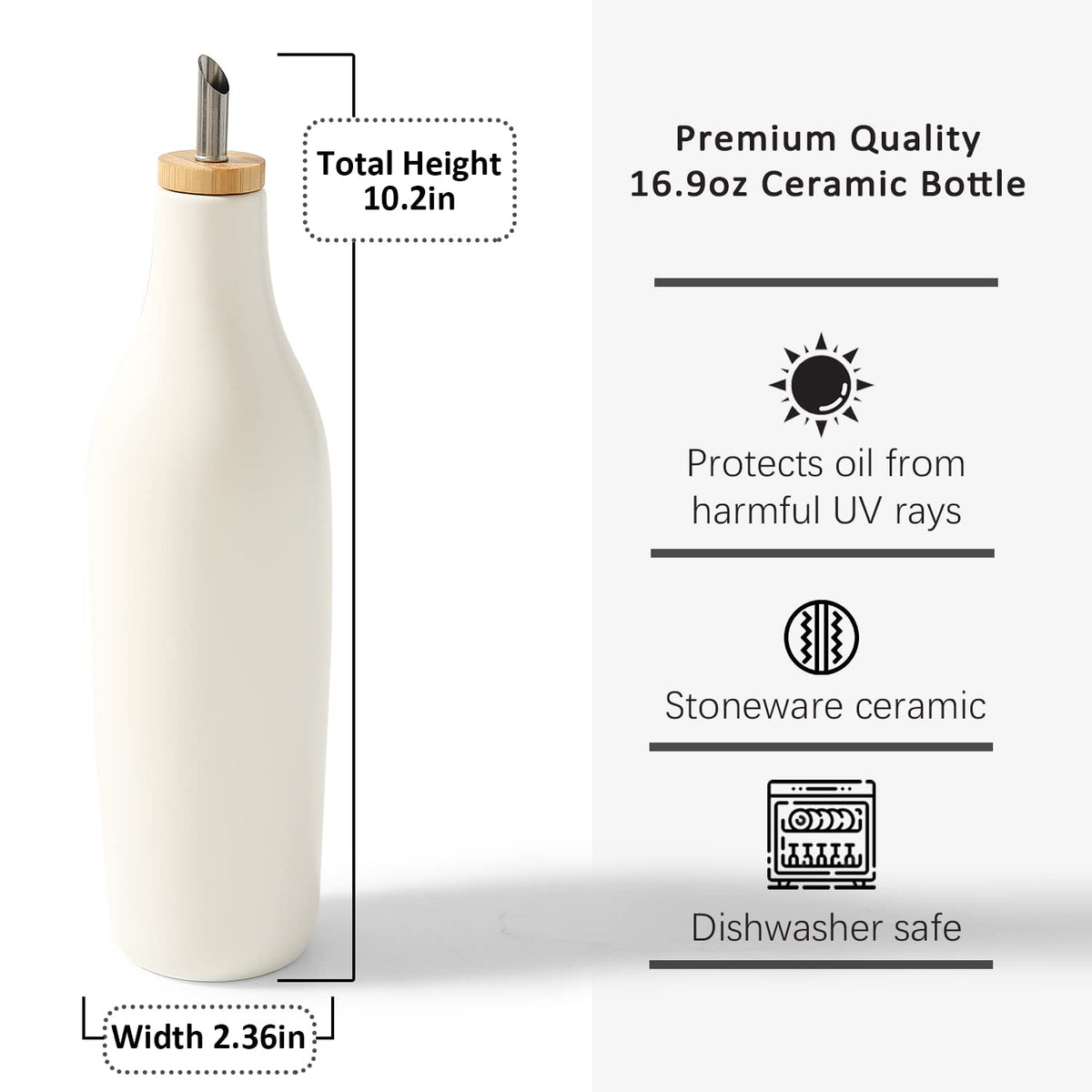 HOMCDALY handcrafted glazed ceramic finish delivers durability and easy cleaning.