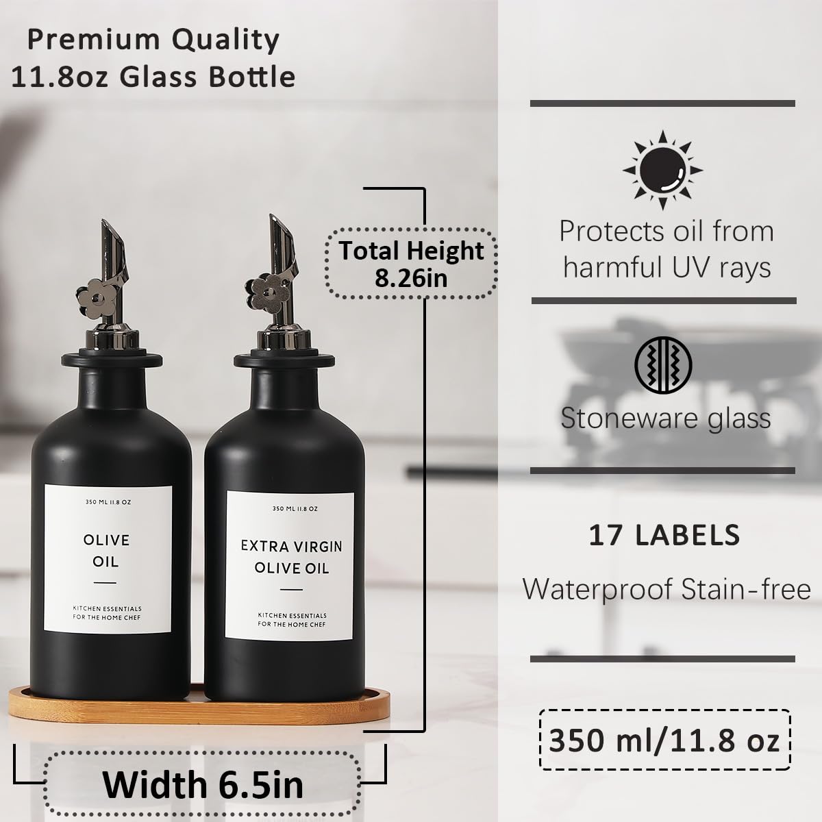 HOMCDALY waterproof labels help you identify oils quickly.
