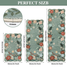 Homcomoda non-slip kitchen runner stays in place on tile or wood floors.