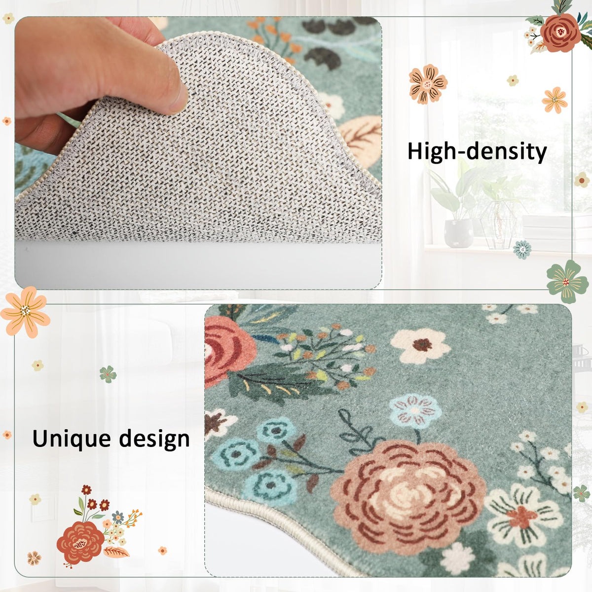 Homcomoda versatile kitchen rug suited for multiple rooms and uses.