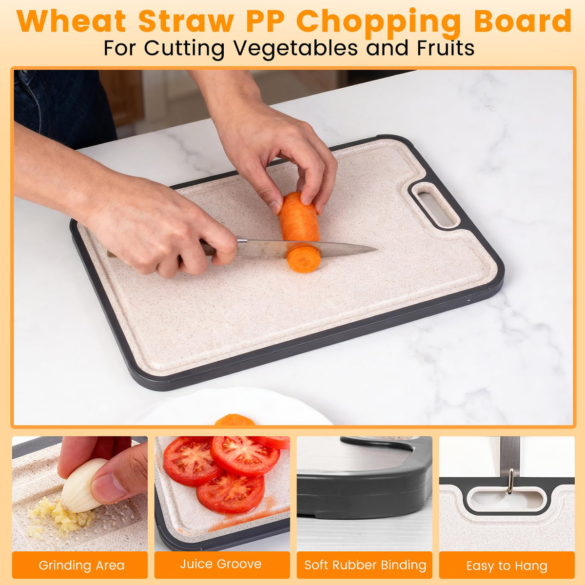 Homcookit integrated grinding area for garlic or ginger prep.