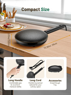 Homcozy multiuse crepe maker for crepes, tortillas, bacon, pancakes