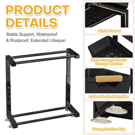 Homde multi-scene storage solution for kitchen, bathroom, or laundry.