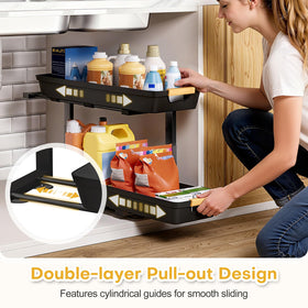 Homde sturdy metal frame with waterproof and rustproof plastic trays.