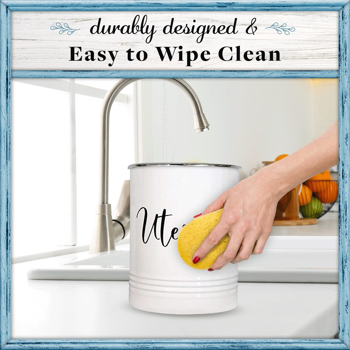 Home Acre Designs vintage decor that blends with various kitchen styles.