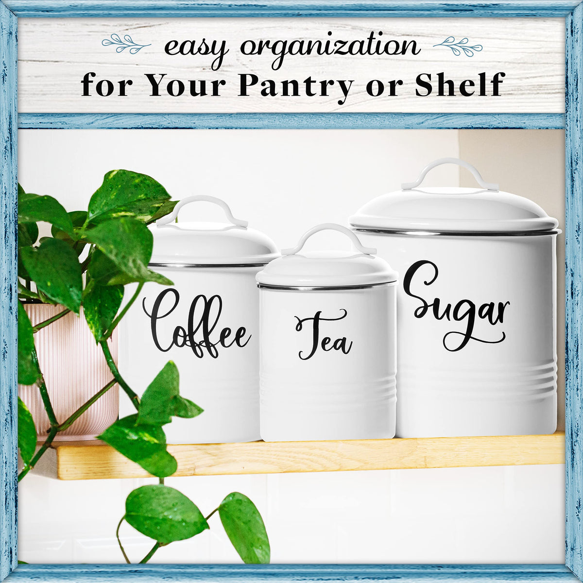 Home Acre Designs gift-ready canister set suitable for housewarmings.