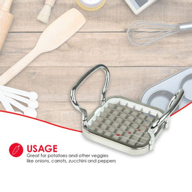 Home Basics French Fries Cutter with easy grip handles for comfortable use.