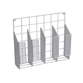 Home Basics wrap-foil organizer on the wall keeps wraps accessible.