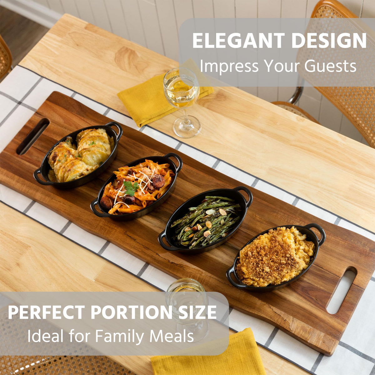 Home Beets matte black ceramic bakeware, oven and microwave safe for versatile cooking.