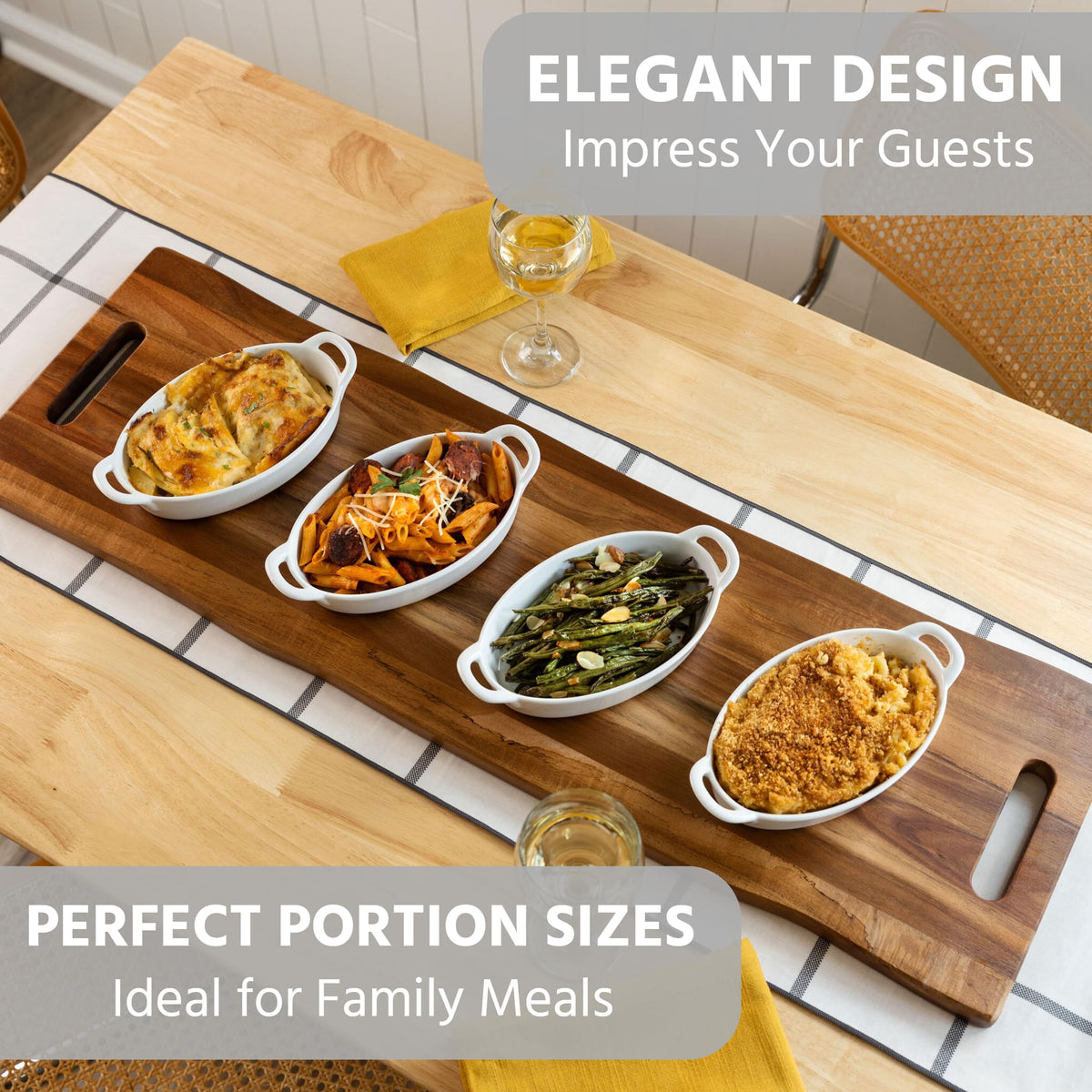Home Beets white ceramic baking dishes—sleek finish, microwave safe for quick reheats.